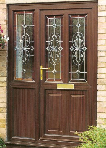Woodgrain Door & Side Panel in situ - click to return to smaller views